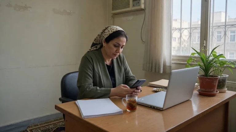 پیگیری زمان واریز بیمه بیکاری روی تلفن در دفتر کار
